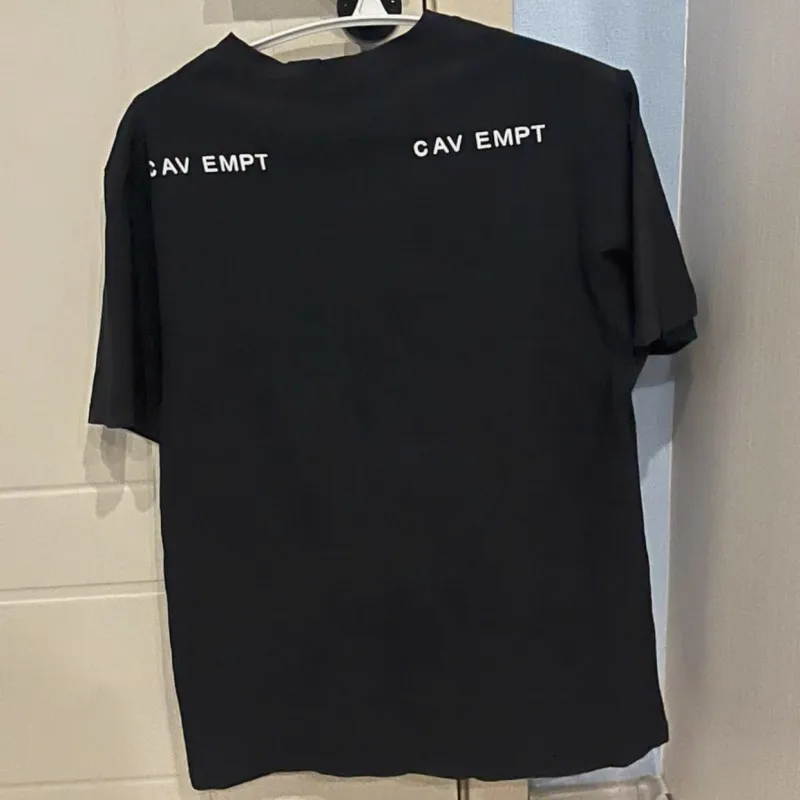 Unisex CAVEMPT T-shirts Retro Abstract Finger Print Round Neck Short Sleeve Men Women Cotton CE Tee Casual Street Cleanfit Tops