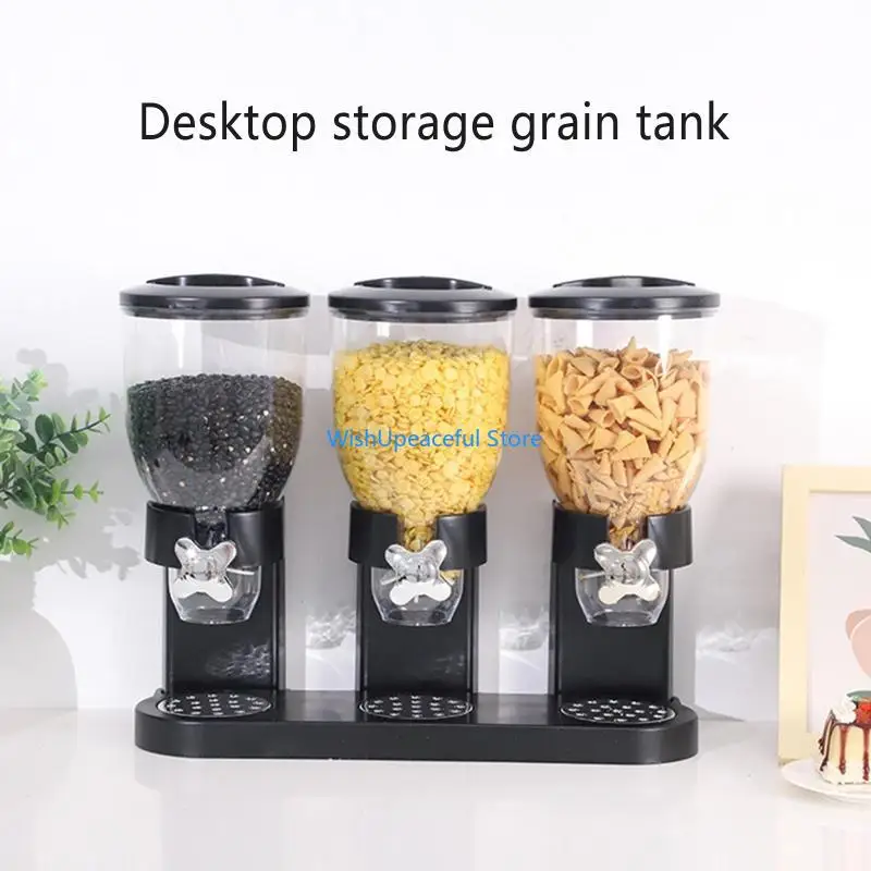 

34YA Triple Dry Dispenser with Lid Multifunction Storage Container