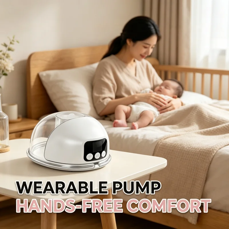 

New Hands Free Wearable Electric Breast Pump Silent Milk Collector Portable BPA Free Easy Clean for Office Travel Nightfeeds Mom