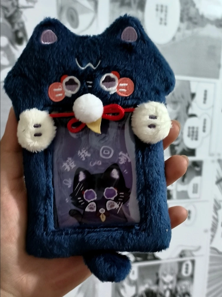 

Genshin Impact Anime Plush Peripheral Scaramouche Cartoon 3 Inch Photo Card Holder Photo Card Bag Pendant Kawaii Plush Toy Gifts