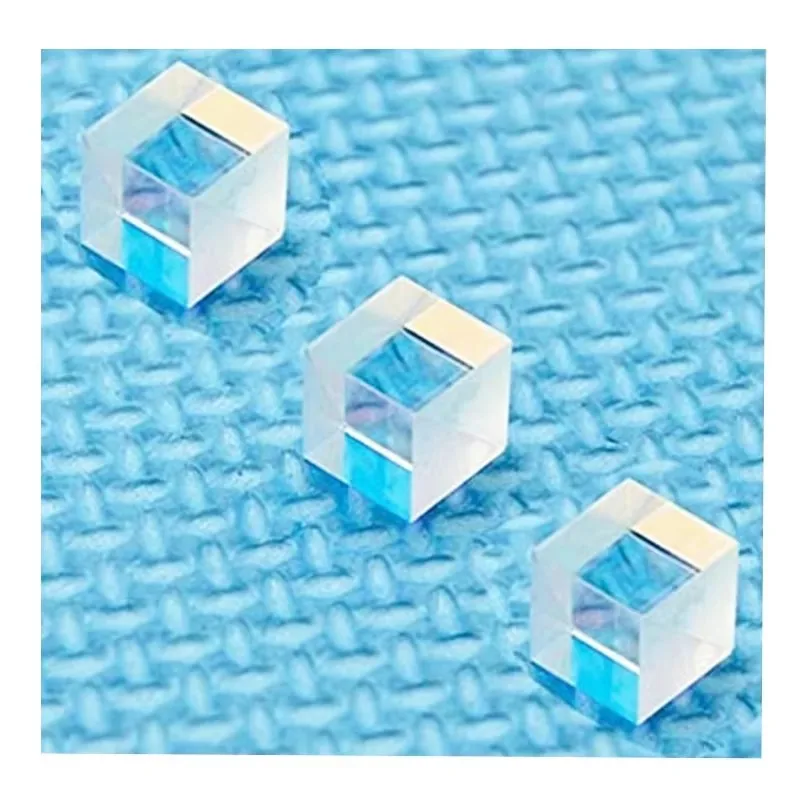 3pcs 405nm Laser PBS Transparent Polarizing Beam Splitter Glasses Lens Cube Violet/Blue 12.5mm