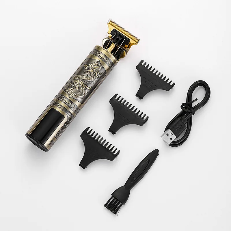 Vintage Haarschneidemaschine USB Lade Haarschneidemaschine Elektrischer Haarschneider Tragbarer Rasierer Professioneller Friseur Freund Geschenk – Detail 18