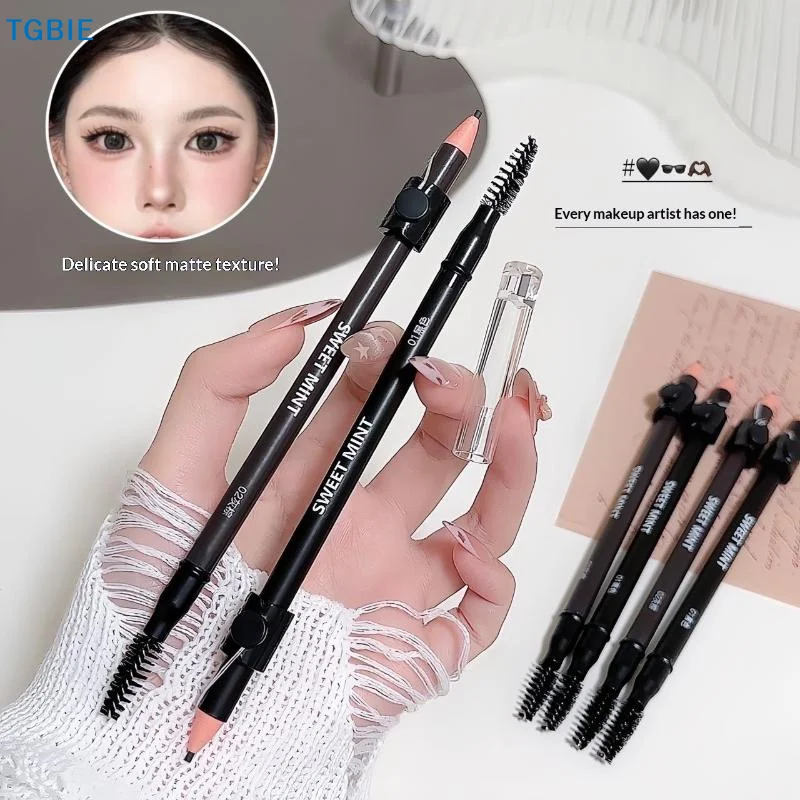 【TL】1Pcs Double-ended Eyebrow Pencil Makeup Eyebrow Enhancers Cosmetic Wooden Waterproof Brown Coloured Draw Eye Brow Pen Makeu