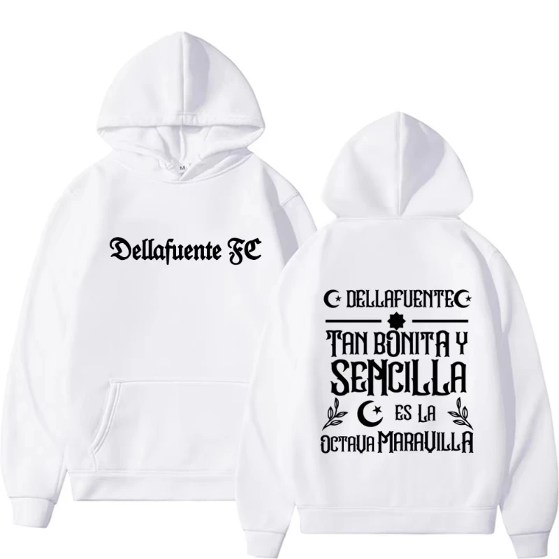 مغني الراب Dellafuente ألبوم 2025 رسائل غطاء هوديس الرجال النساء Harajuku موضة الهيب هوب المتضخم عالية الجودة قمصان سويت شيرت بقلنسوة #4