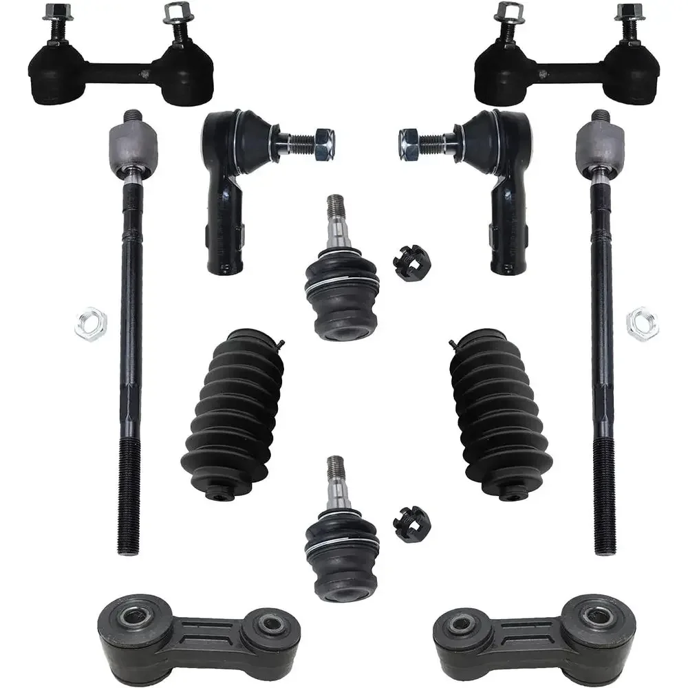 

12pc Suspension Kit for 2000-2004 Legacy Outback, Tie Rods, Lower Ball Joints, Boots, Front and Rear Sway Bars 2001-2003