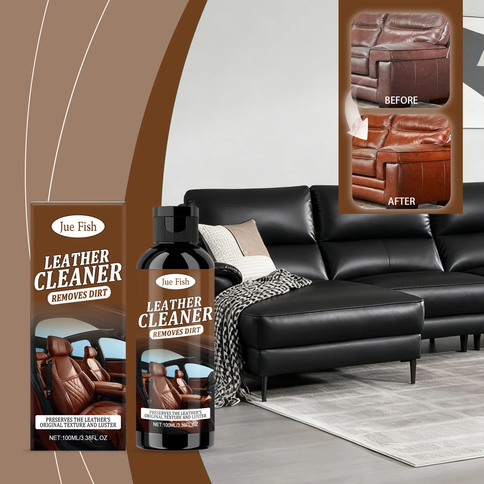 Leather Protector Spray For Jackets Safe And PH Balanced. For Car Truck