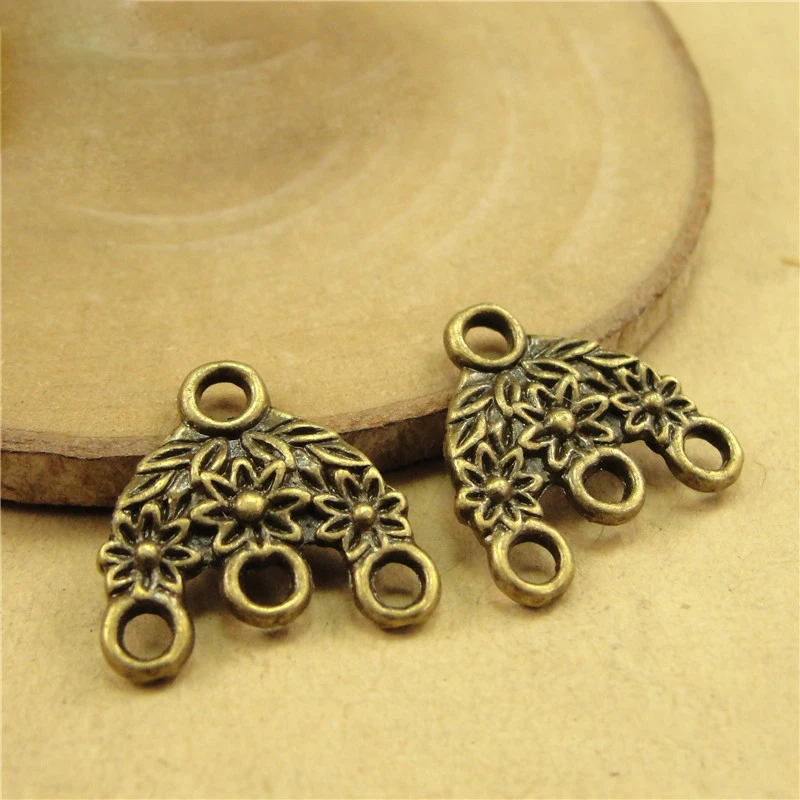 

100pcs/lot Mixed Antique Alloy Metal Connector Pendant For Charm Making DIY Necklace Accessories