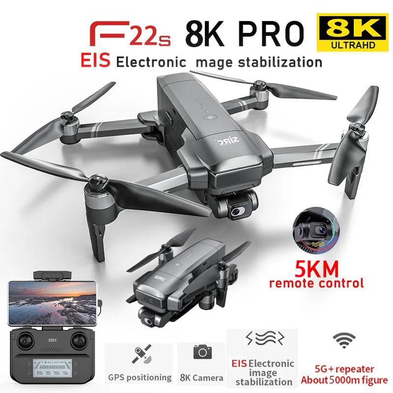 Nowy F22S/F11S GPS profesjonalny dron 8K podwójny aparat 2-osiowy gimbal helikopter RC 5KM laser unikanie przeszkód quadcopter zabawka dla dzieci