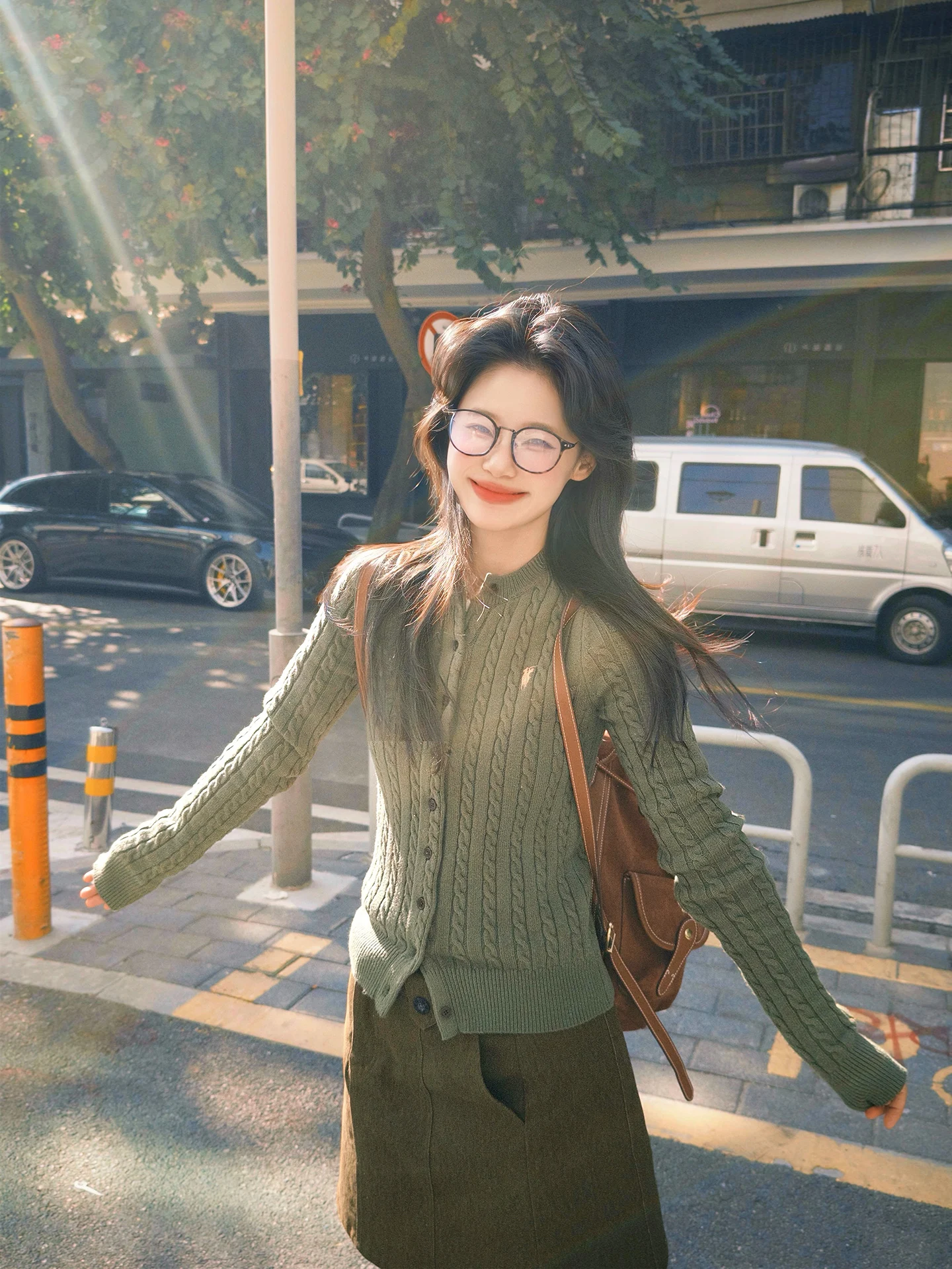 

Women's Knitted Sweater with Lace Design Single Button Long Sve High Collar Regular Fit Winter Faion Commute Sle Top