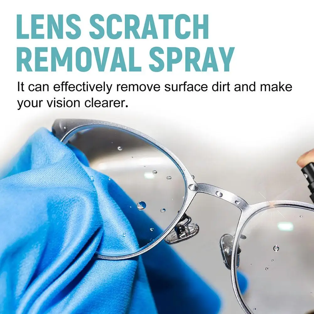 Lens Scratch Removal Spray 100ml Eyeglass Lens Cleaner Spray Alcohol Free Eyeglasses, Screen, and Camera Cleaning Spray