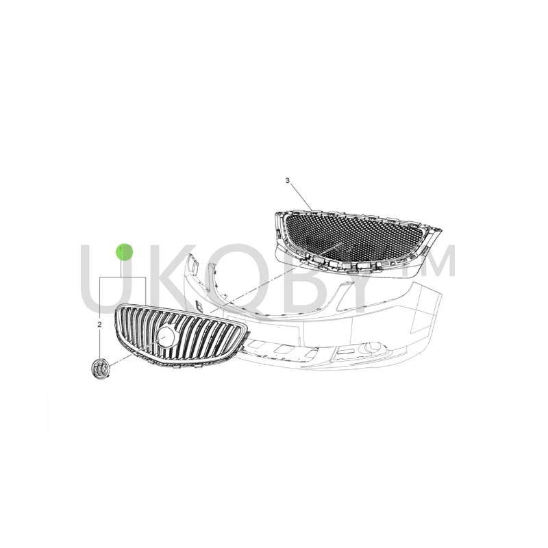 25887497 Suitable for Bu ic k Excelle grille 10-15/GT/3 box Front bumper grille grid Front grille