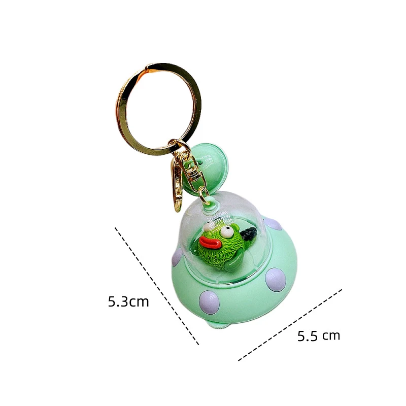 1Pcs Creative Monster Space Glow Projection Light Ambient Light Keychain Cute Funny Cartoon Keychain Backpack Decoration Gift