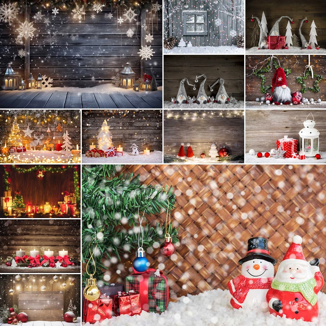 

MOON.QG Christmas Liquidation Photo Background Carpet Xmas Snow Wood Backdrops For Photography Photography Accessories Studio