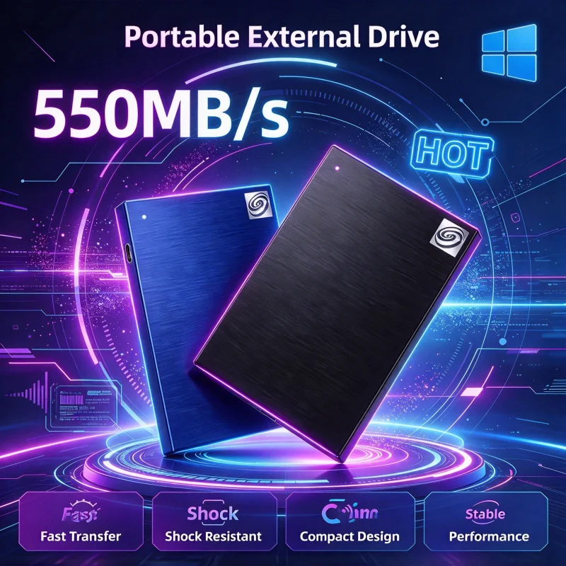 Original Mobile Solid State Drive 1TB 2TB USB3.1 Portable External Hard Drive 4TB External Hard Disk for Notebook Laptop Mac