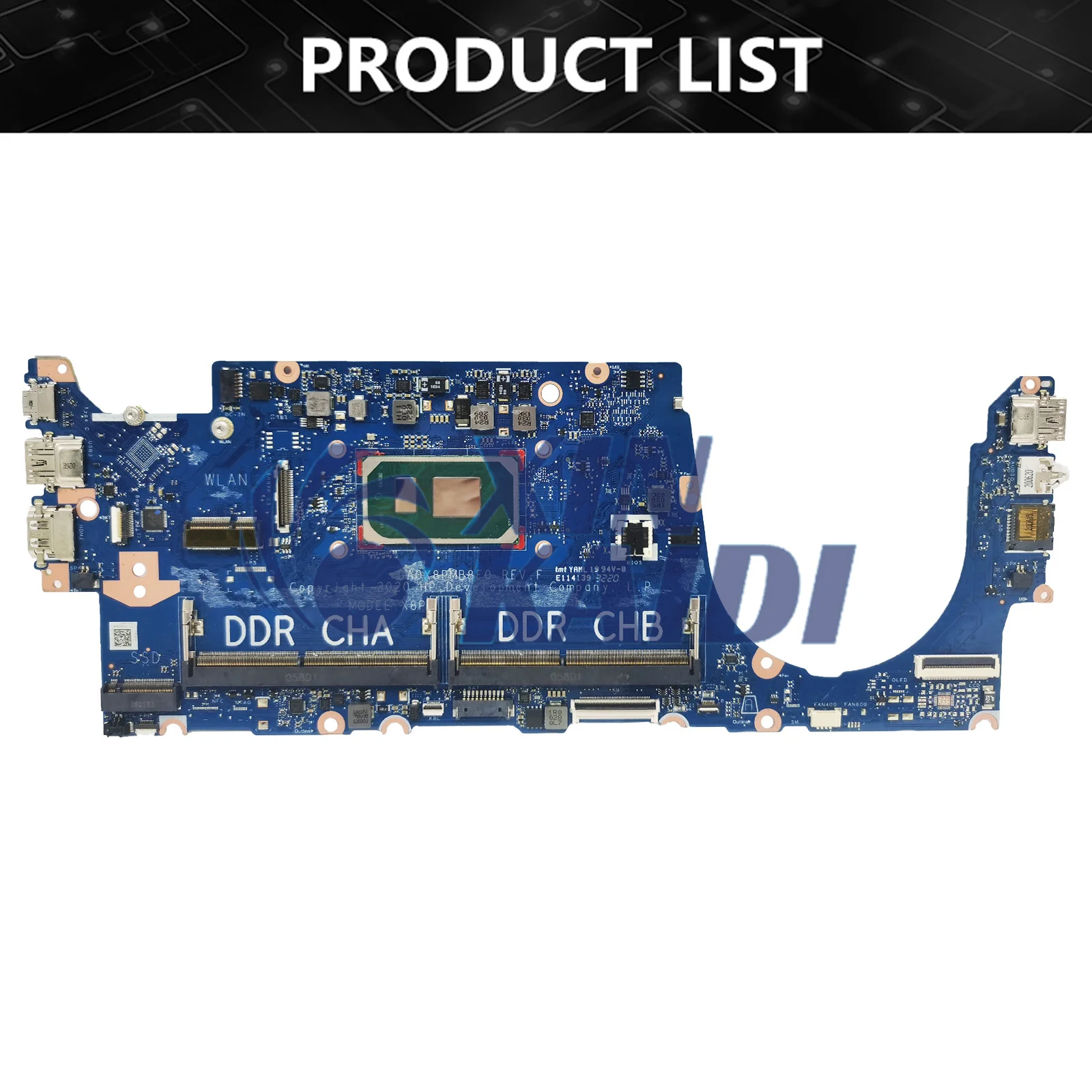 Computer Mainboard For HP ProBook 430 G8 DA0X8PMB8F0 Laptop Motherboard With CPU I3 I5 I7 11th Gen 100% Tested OK