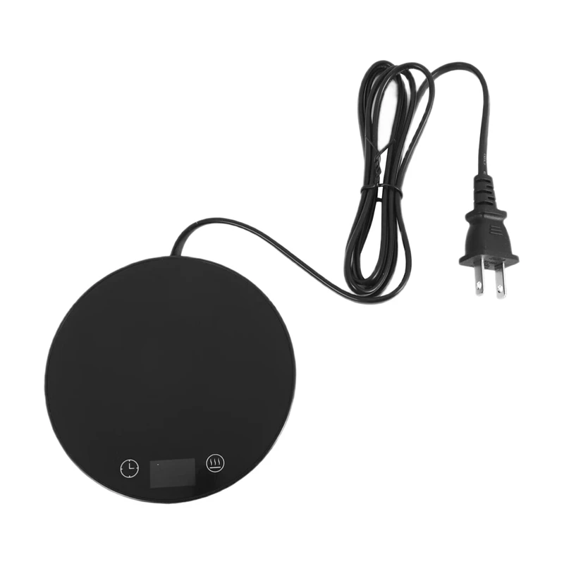 Scaldacandele/scaldatè per caffè, candela con timer 8 ore con spegnimento automatico 1-12 ore, 2 impostazioni di temperatura 122/140 ℉   Spina americana nera