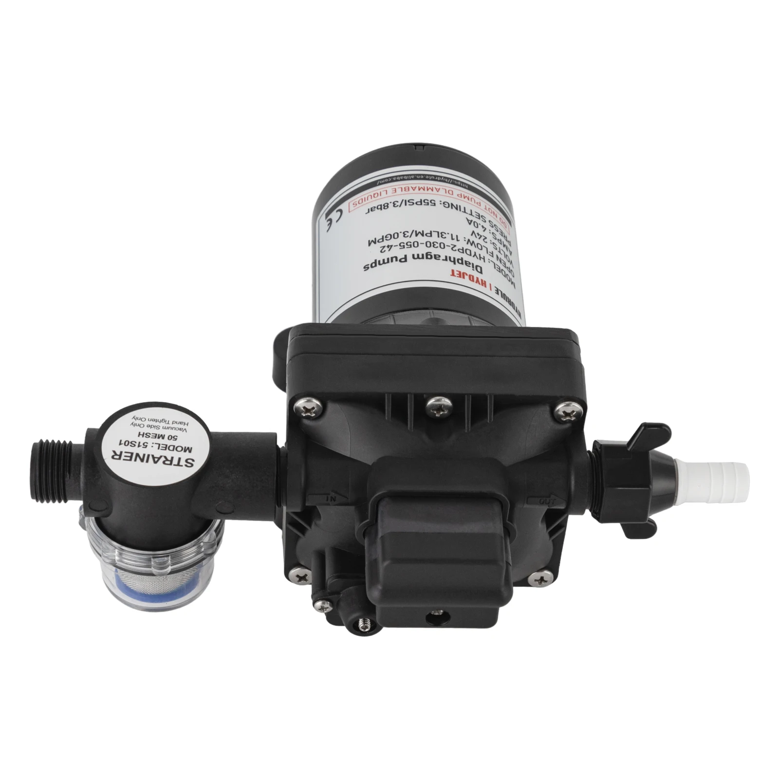 T42 High-Performance Caravan Booster Self-Priming Pump 24V High Efficiency Water Diaphragm Pressure Pump