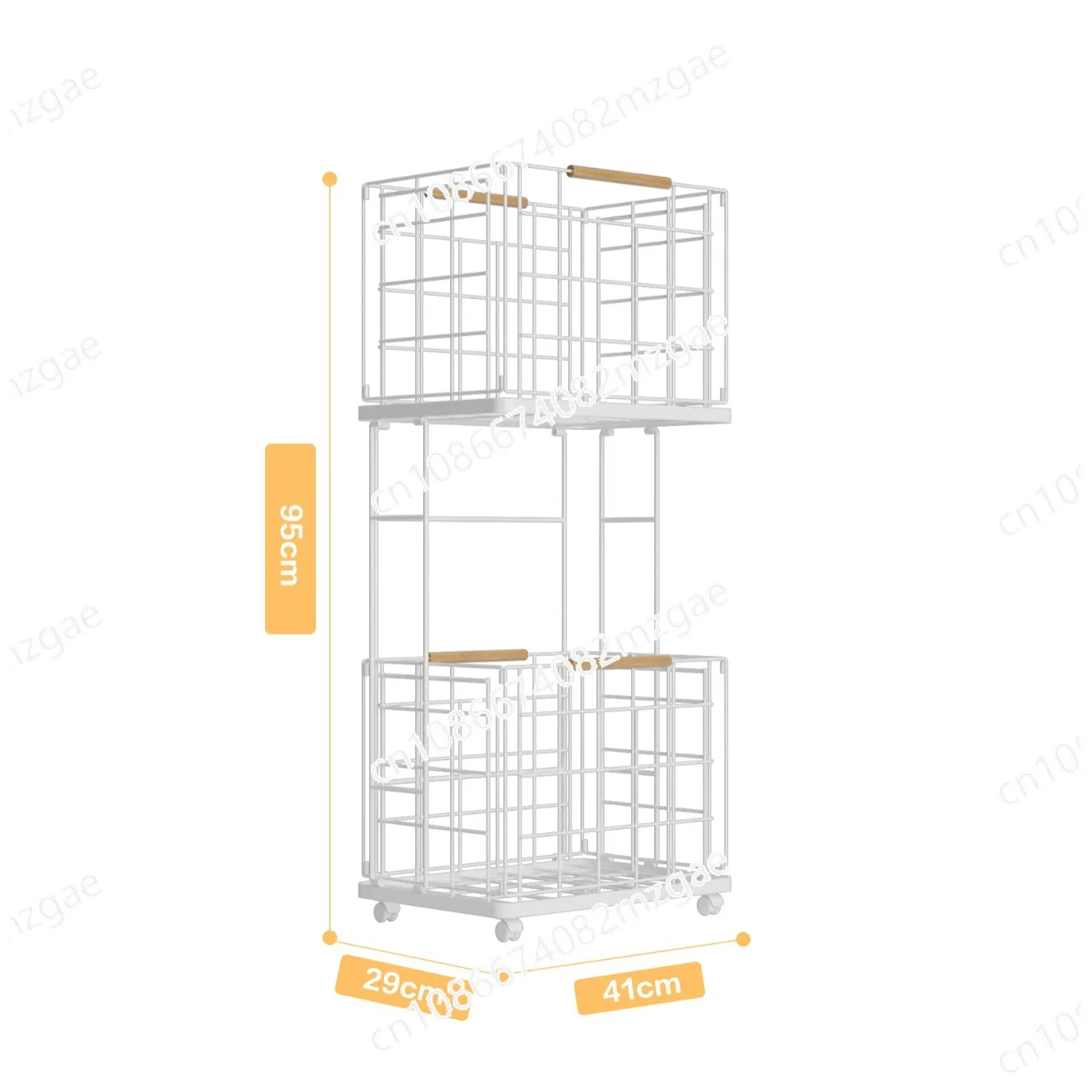 

ins Home Double Dirt Basket Home Shelf Removable