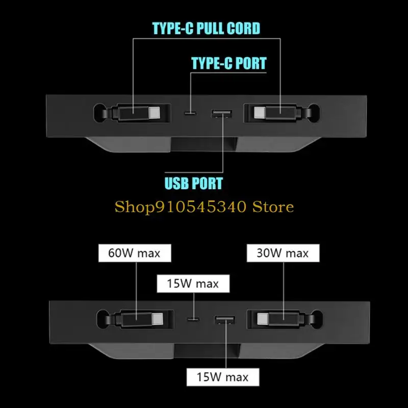 U2JA Flush Fit Car Console Power Insert with USB-A Type-C Device Access
