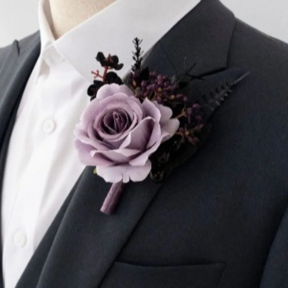 Gothic Bridal Wrist Corsage bracelets poignet mariage бутоньерка для жениха Wedding Boutonniere for Groom Wedding Accessories