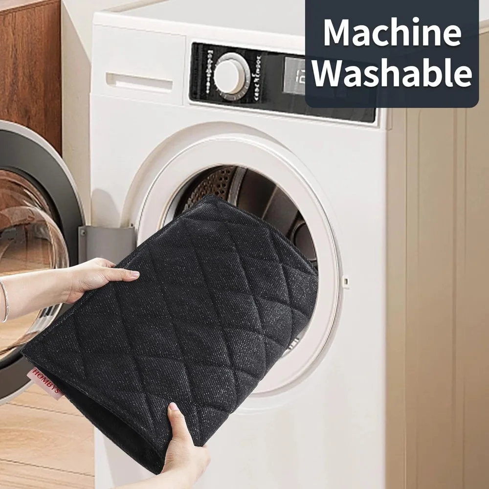 Indestructible Chew Proof Dog Bed, Machine Washable Quilted Mat for Medium Dogs, Black Kennel Pad 28x41 in