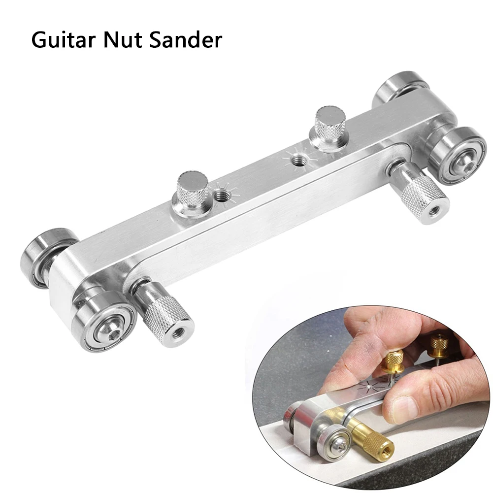 สะพานกีตาร์บด Sander ปรับ Bass Nut Saddle Sander เครื่องมือสําหรับกีตาร์เบส Precision Instrument อุปกรณ์เสริม