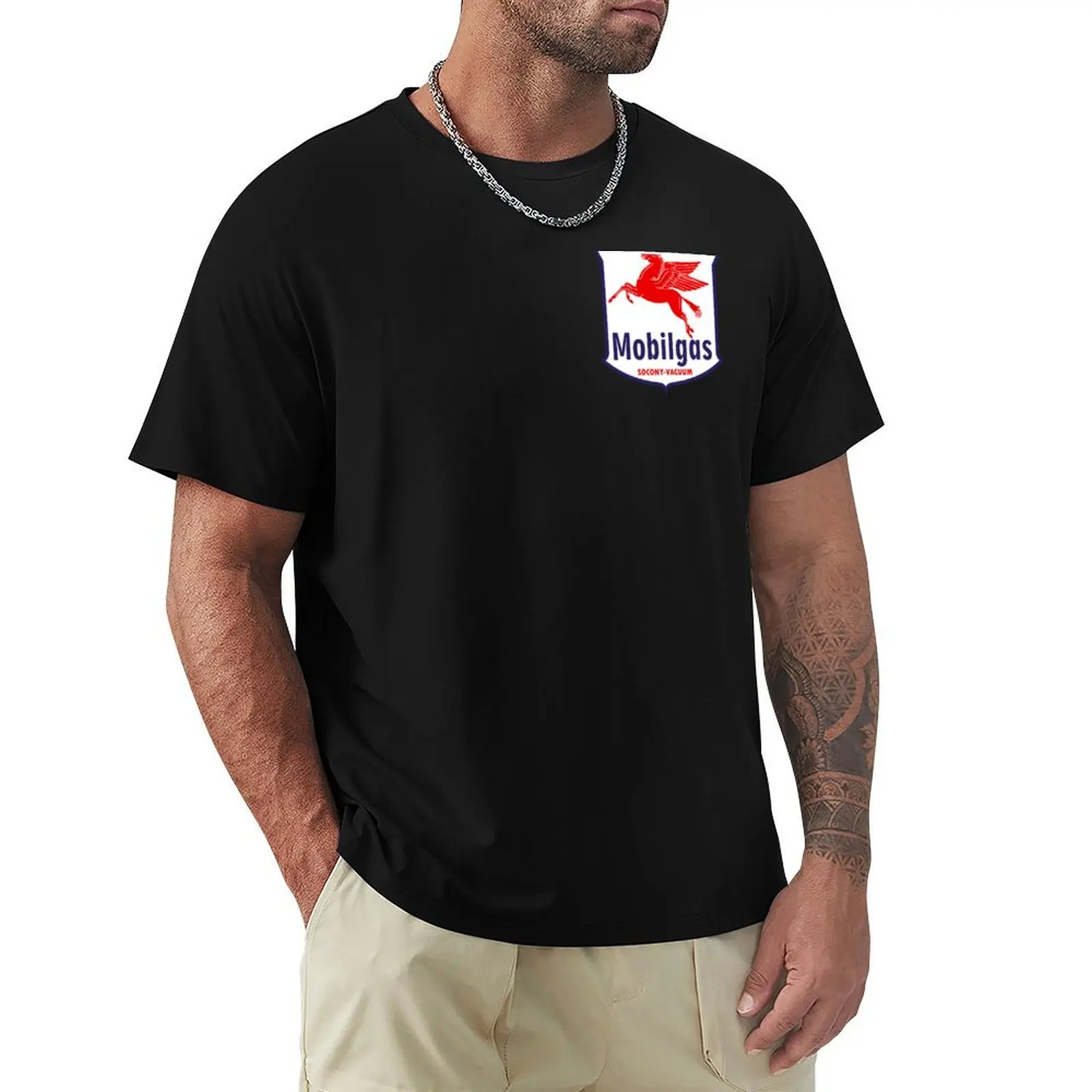 

Mobilgas pegasus T-Shirt Urban Casual Loose Fit Tee