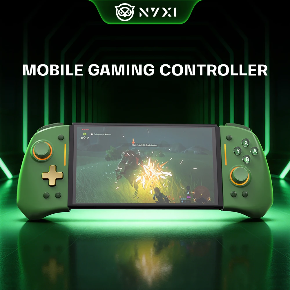 

Беспроводной игровой контроллер NYXI Hyperion Pro Hall, зеленый геймпад с RGB-подсветкой для коммутатора Nintendo
