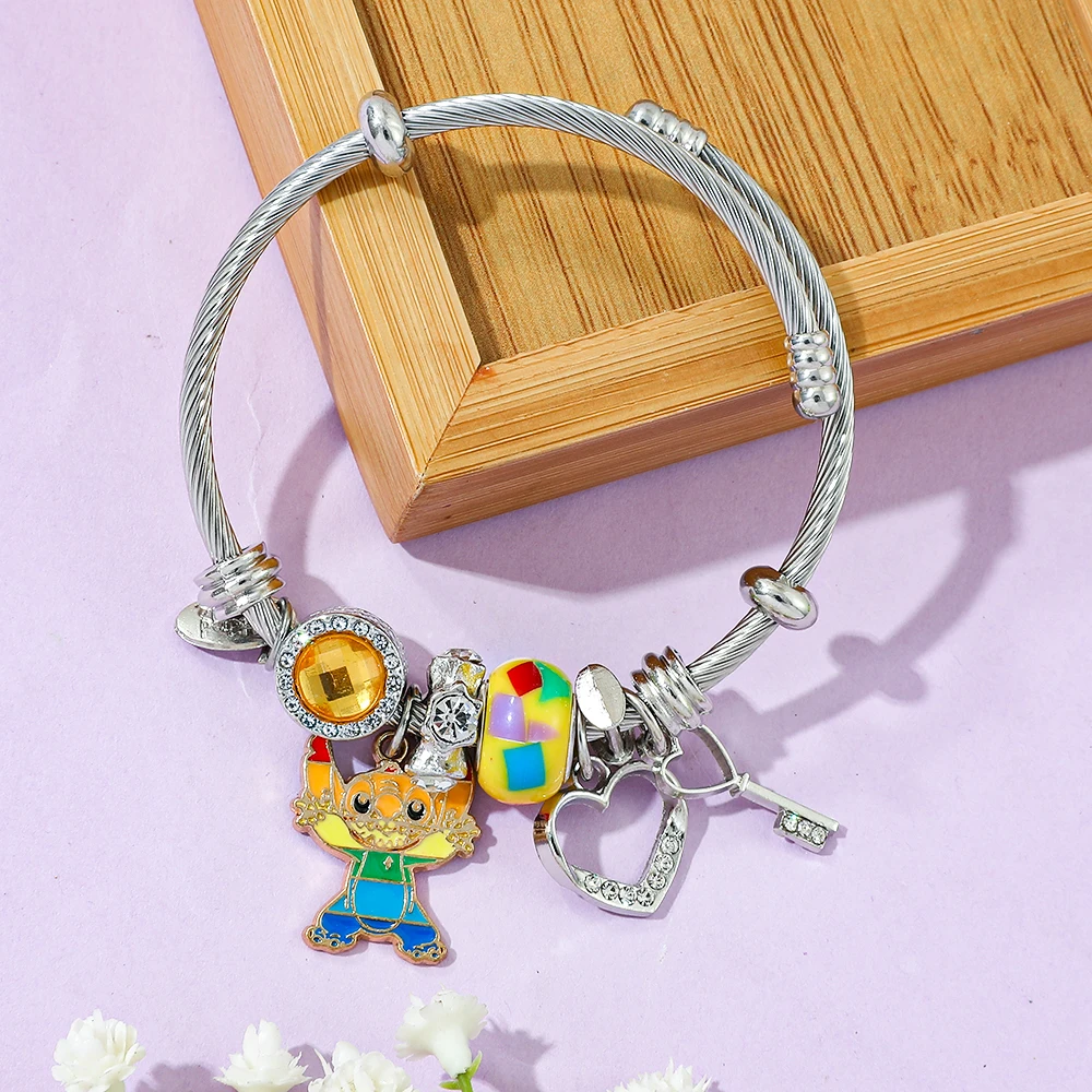 ديزني ليلو وستيتش سحر سوار لطيف أنيمي الشكل قلادة الإسورة متعة هدية عيد ميلاد لمحبي ﻿