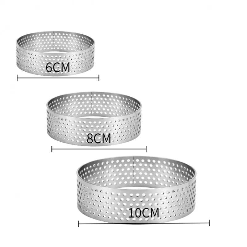 

【Набор круглых колец для торта из 9 предметов】3 размеров (6 см + 8 см + 10 см) Формы из нержавеющей стали для мусса, фруктовых тележек, кондитерских изделий — профессиональная выпечка