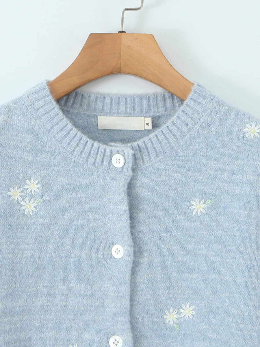 TWOTWINSTYLE المرقعة يزين سترة قصيرة للنساء س الرقبة طويلة الأكمام التخسيس تقسم أزرار سترة الإناث الخريف جديد #6