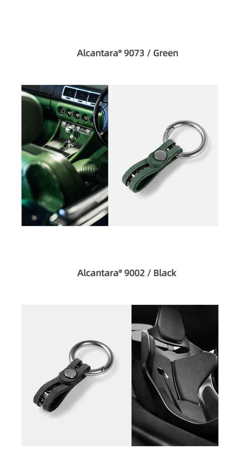Make of Alcantara Car Key Chain Case Carbon Fiber For Audi A4 B8 A5 A3 8Y A6 A7 Q3 Q5 Q7 TT TTRS Decor Keychain Ring Accessories