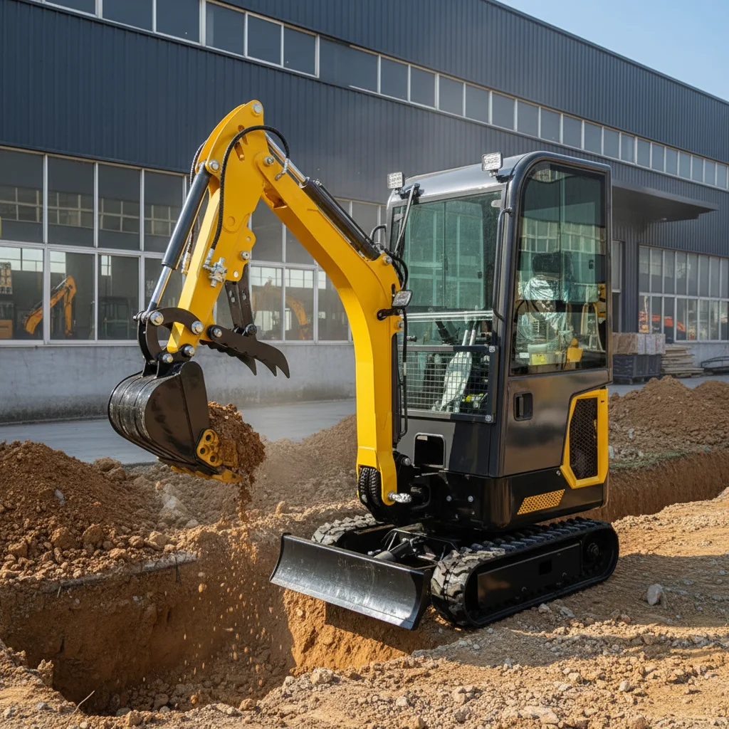 

Hot Selling 1Ton Mini Crawler Excavator Hydraulic Small Digger For Farm Garden Construction Free Shipping