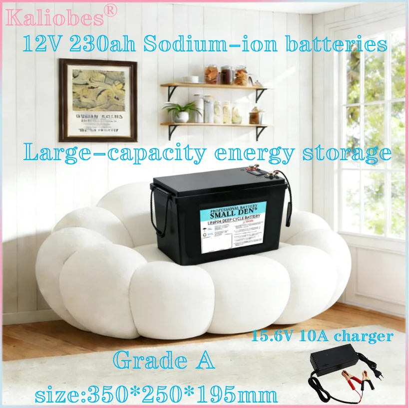 

12V 230Ah sodium ion battery, portable, large capacity20C High Discharge Current, -40°C~60°C forSolarStorageEV RVCamper+15.6V10A