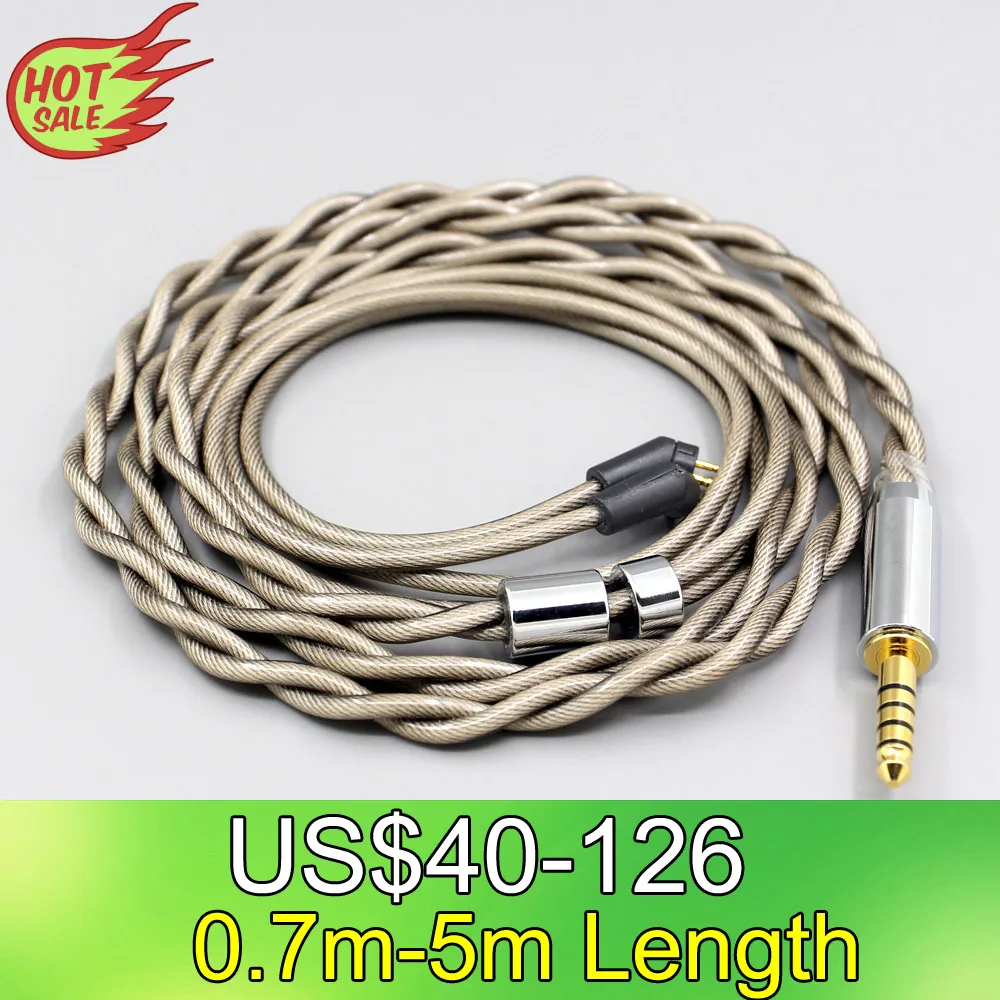 LN007836 Type6 756 core 7n Litz OCC Silver Plated Earphone Cable For Etymotic ER4B ER4PT ER4S ER6I ER4 2pin 2 core 2.8mm