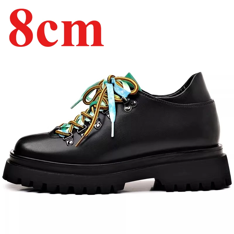 Invisible Elevated Derby Shoes for Men's Dress Shoes Increased 9cm Wedding Leather Shoe Host Stage Height-enhancing Shoes Male