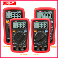 UNI-T UT33A Plus UT33B UT33C UT33D Multimeter Resistance Measure Capacitance Tester Anti-burn Pocket Digital Ammeter Voltmeter