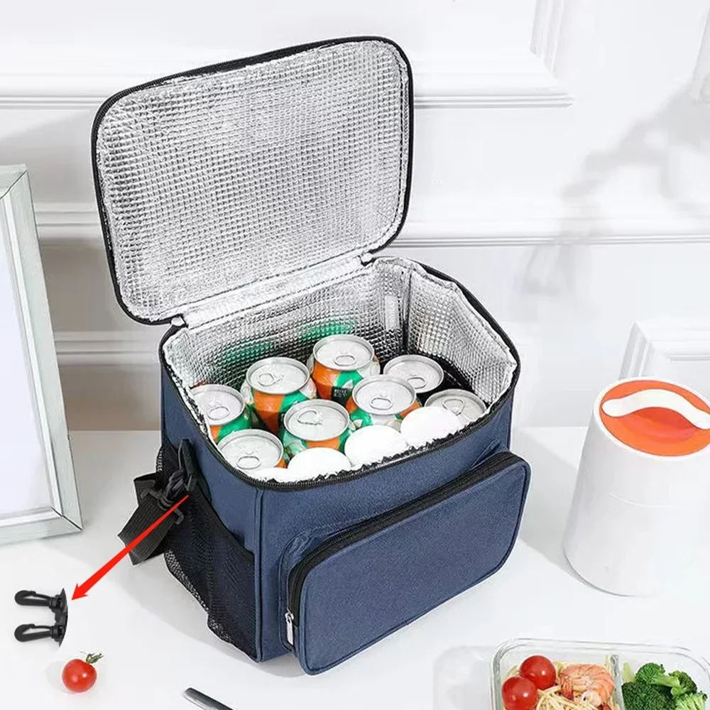 Student LunchBox Portable Thermal Organizer Handbag Cooler Shoulder Lunch Bags Outdoor Camping Storage Boxes Skull Printing