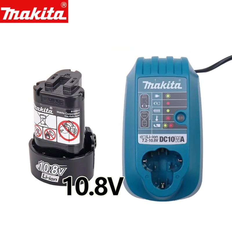 Original Makita BL1013 10.8V Battery DC10WA Charger for DF030D DF330D TD090D HP330D HP330Z TD090DZ DT091Z DF030DWE TW100D