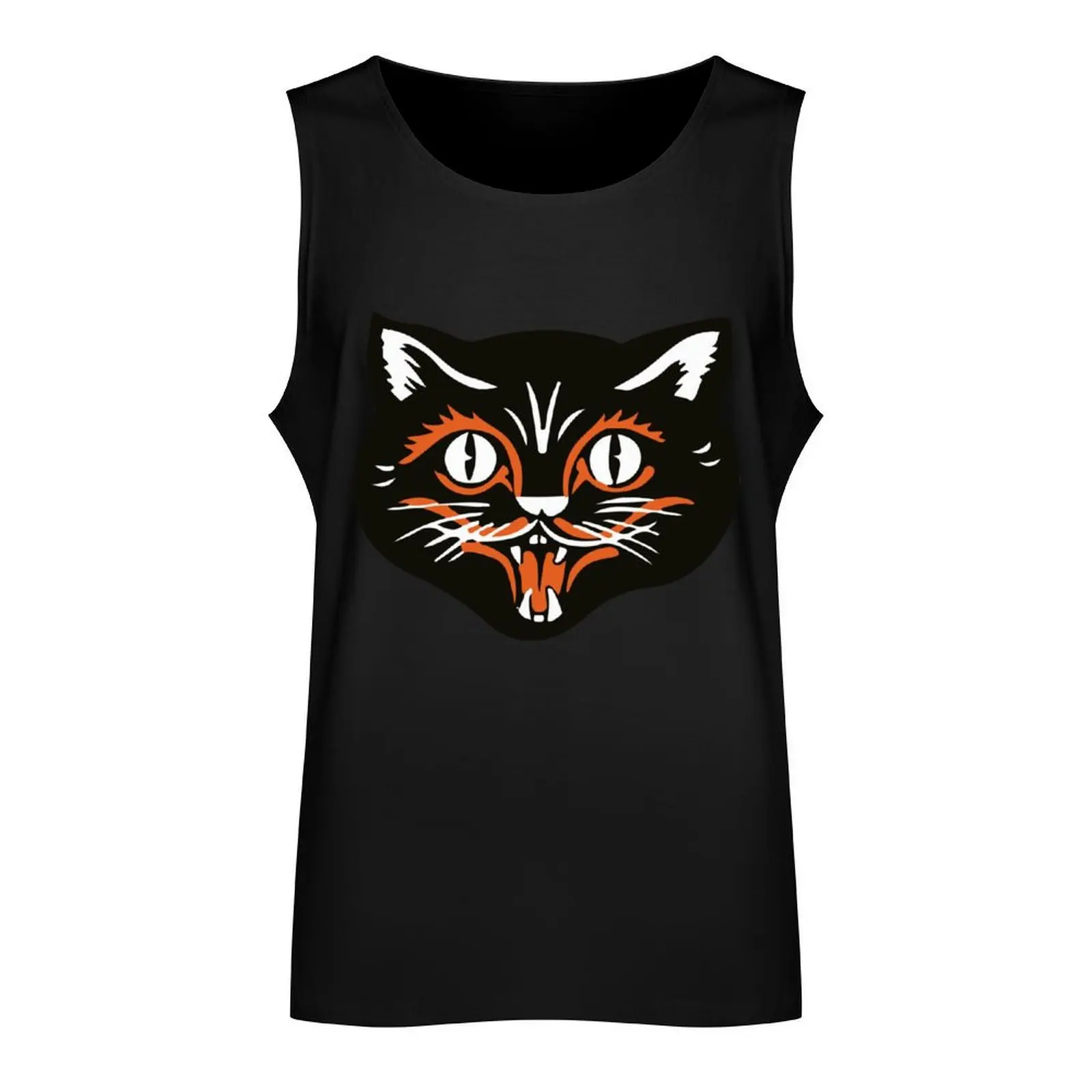 Frightful Feline Tank Top male top sexy clothes men