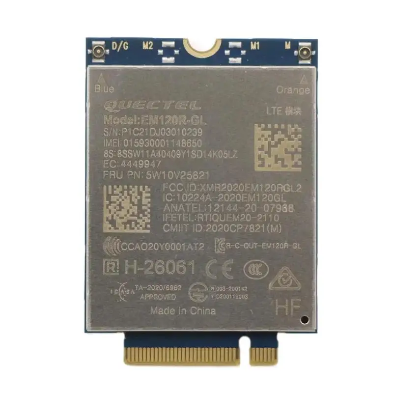 

Новый модуль для Lenovo ThinkPad X1 Carbon 9th 2021 4G WWAN em120r-gl 5w10vj5 21