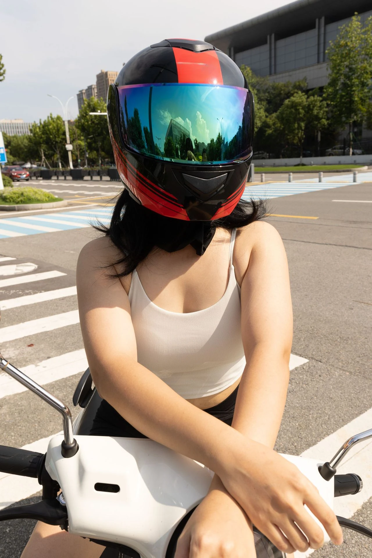 Casque de moto universel avec lentilles pour touristes, course à pied, unisexe, universel, toutes saisons, portable, mode