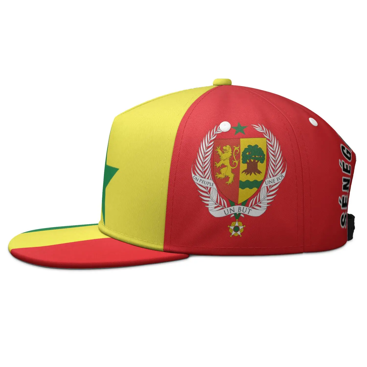 Senegal Flat Brimmed Cap Custom Made Name Number Logo Hip-hop Hat Nation Flag Sn French Country College Print Photo Headgear