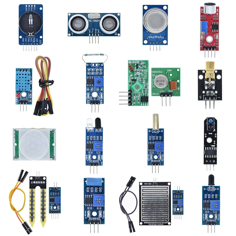 Imagem -05 - Kit de Módulo Sensor Tzt para Arduino 16 Pcs Lot Framboesa pi 16 Tipos