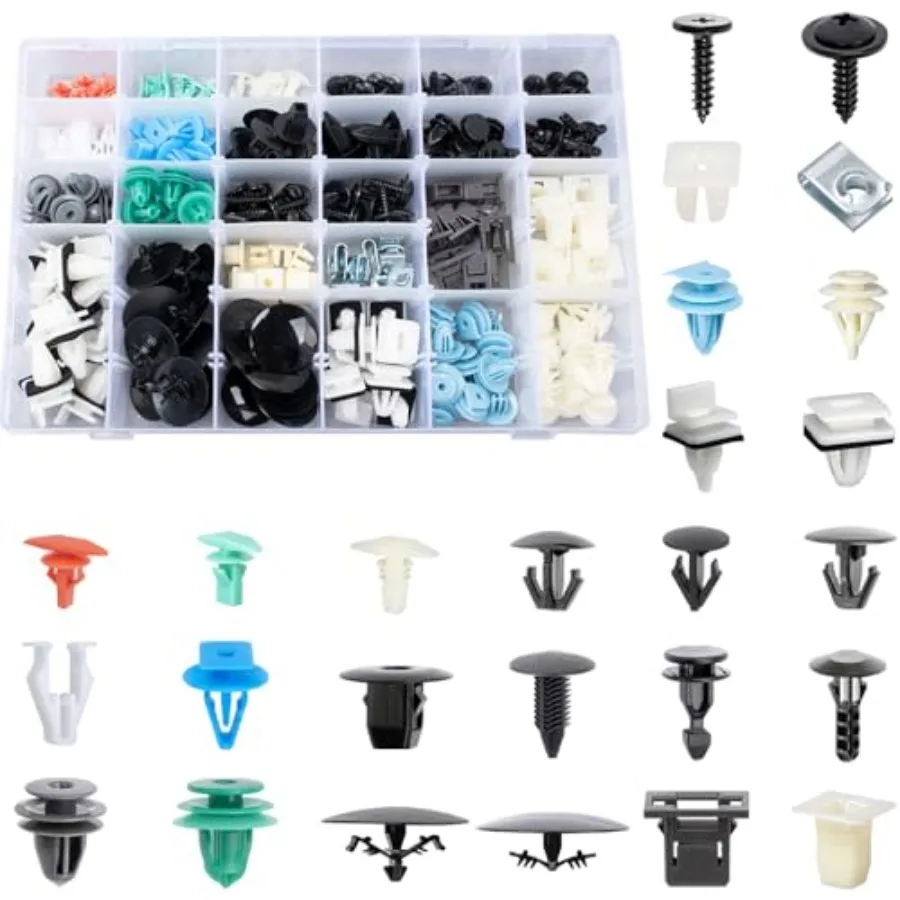 

260pcs for Honda and Acura Auto Body Interior and Exterior Retainer Fastener Clip Assortment