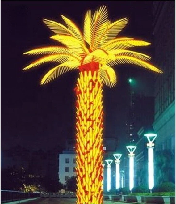 Wholesale quality customized outdoor waterproof led coconut palm tree light artificial plant