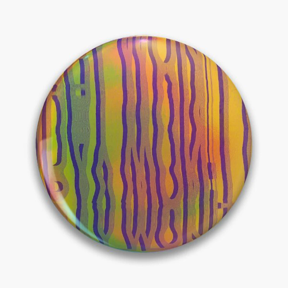 Today won't come again  Pin Holographic Star Heart Pin Brooches Laminated Button Fashion Accessory