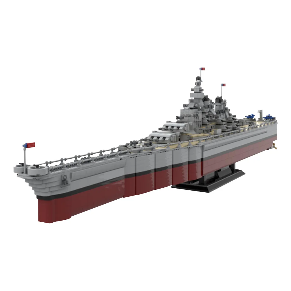 Gobricks MOC WWII U.S Missouri BB-63 Ship Bricks Model Iowa-class Battleship Building Blocks Museum Ship USS Missouri Toys Gift