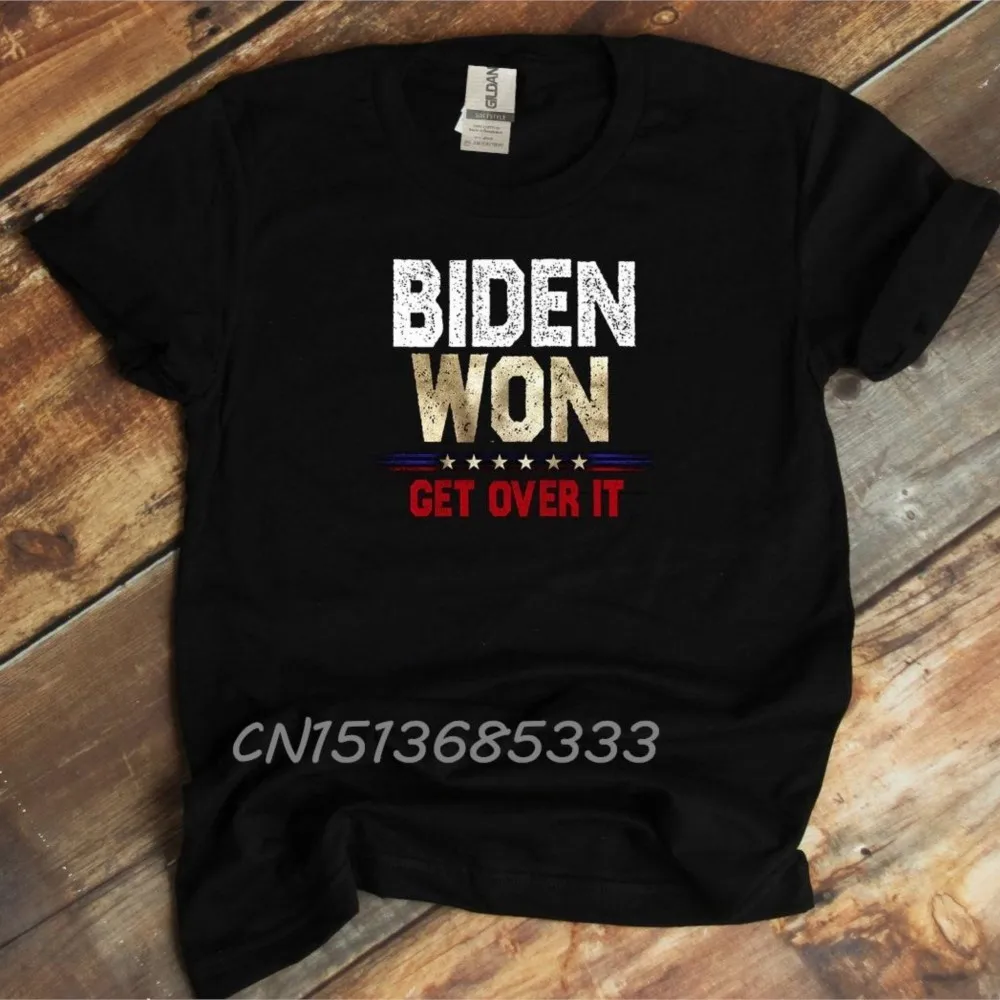 Politics Biden Won Get Over It T-shirts Secretly Hoping Gives Me Superpowers Retro Tee My Favorite Workout Corkscrew TShirt