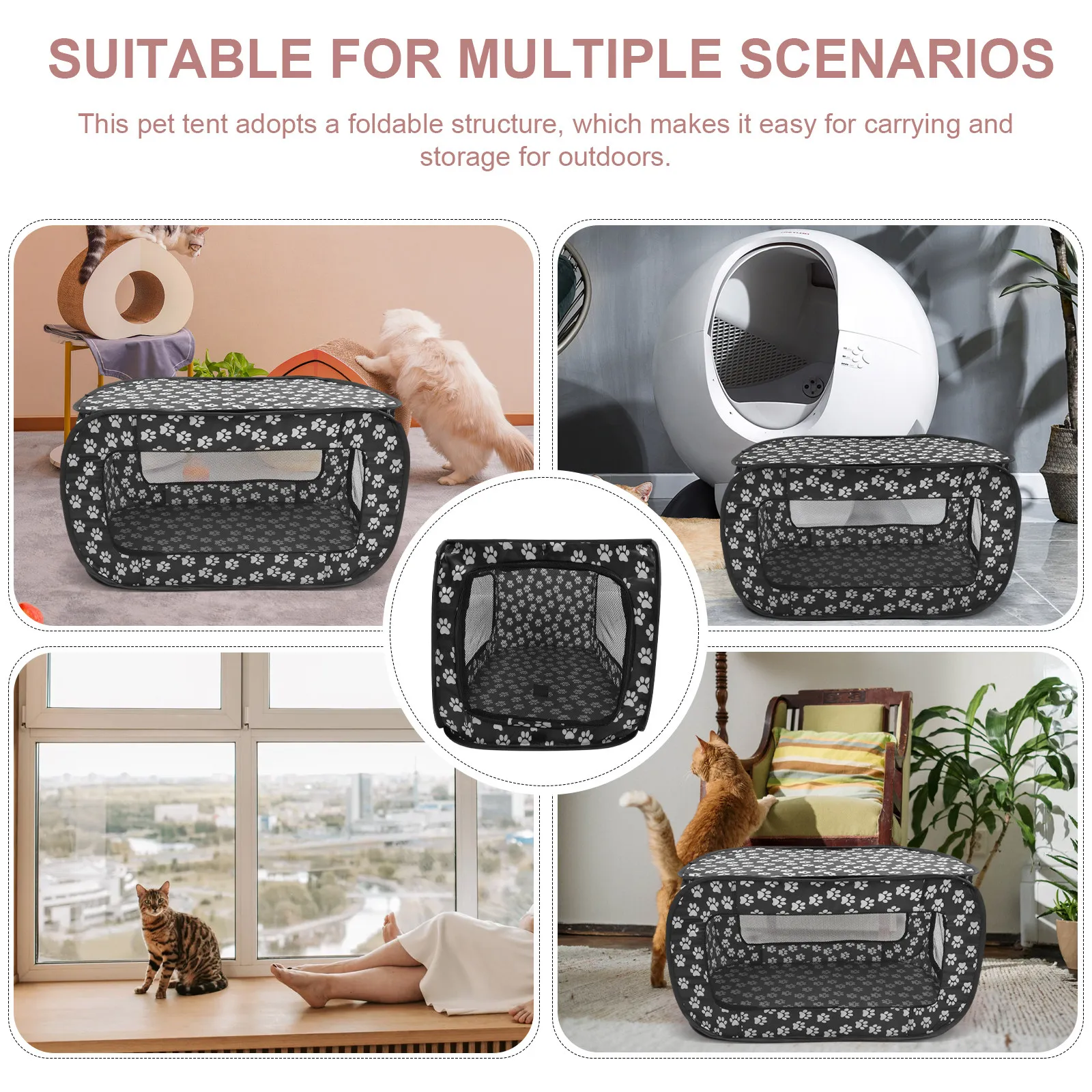 

Складной переносной вольер-палатка для собак, сетчатый вольер для щенков, уличный домик для кошек, удобный вольер-гнездо для питомцев, декоративный домик для кошек